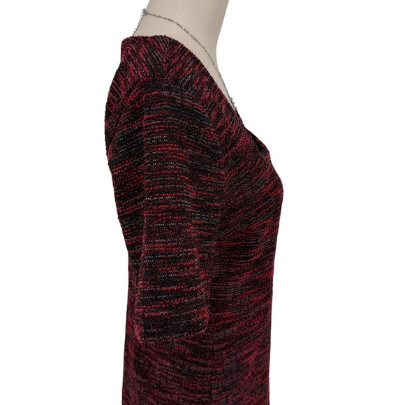 Ann Taylor Tweed Knit Square Neck Short Sleeve Sheath Dress Sz 6 Career Preppy - Picture 10 of 16